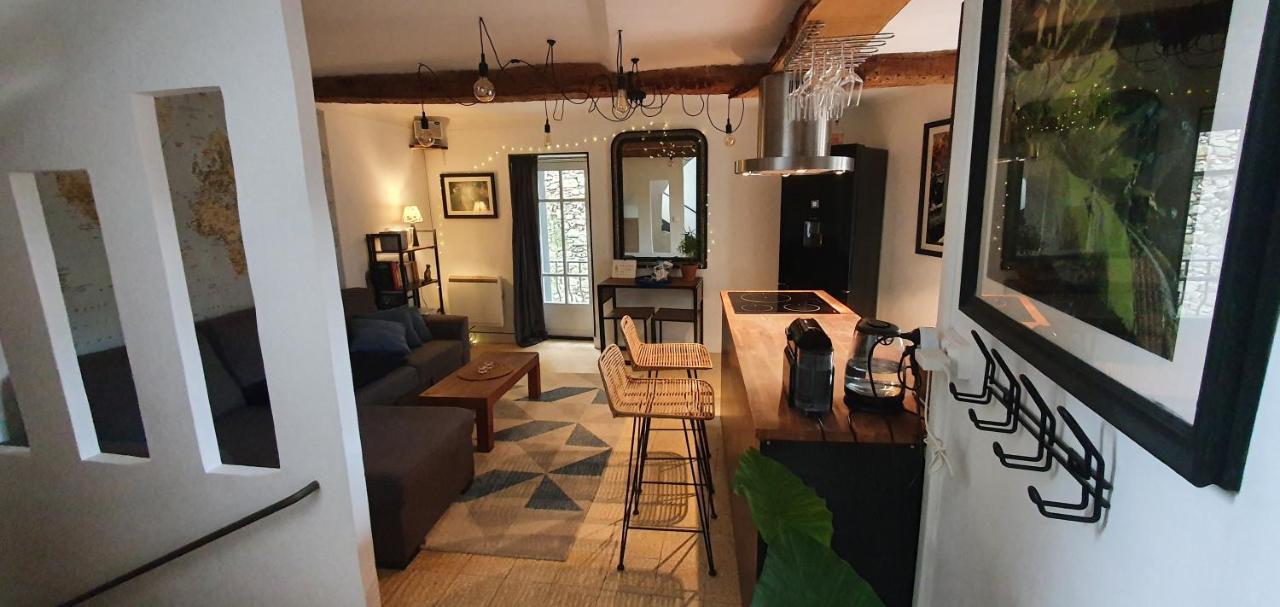 Duplex Avec Spa Et Terrasse En Plein Centre Du Village Saint-Jean-du-Gard Bagian luar foto